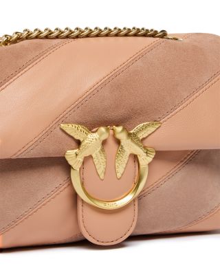 Love Puff Mini Suede & Leather Convertible Crossbody