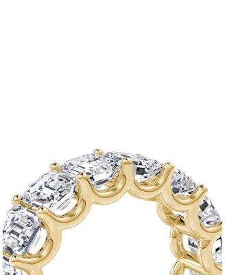 Eternity Band in 18K Gold, 8ctw Emerald Lab Grown Diamonds