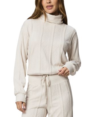 Women’s Lounge HighNeck 2G Splendid Cable Lounge Turtleneck Top | Bloomingdale's Women