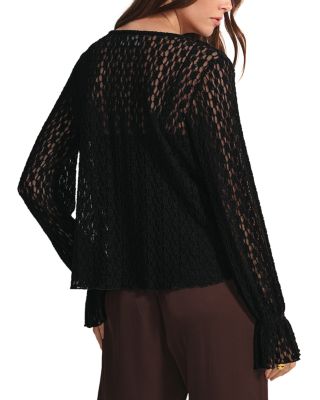 Natalie Ruffled Lace Blouse