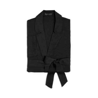 Satin Notch Collar Robe