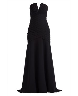 Vionna Shutter-Pleated Crepe Gown