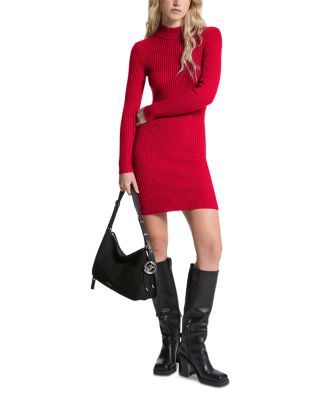 Merino Mock Neck Mini Dress
