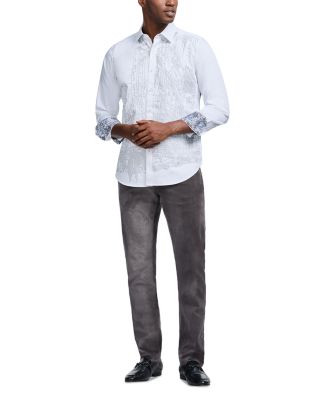 Urban Classics Printed Long Sleeve Button Front Shirt