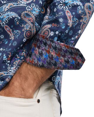 Chandler Printed Long Sleeve Button Front Shirt