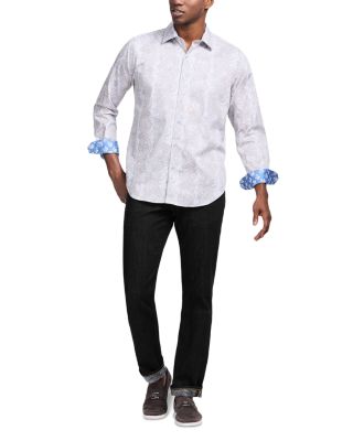 Auberry Printed Long Sleeve Button Front Shirt