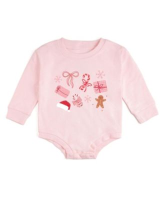 Girls' Christmas Fun Long Sleeve Romper - Baby