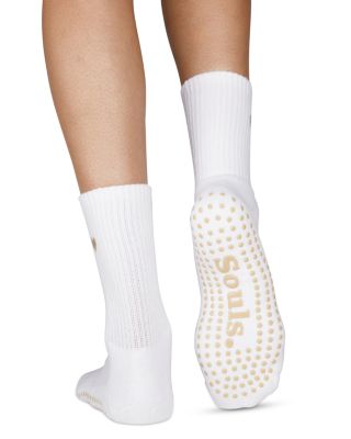 Beige Heart Grip Socks - thumbnail 3
