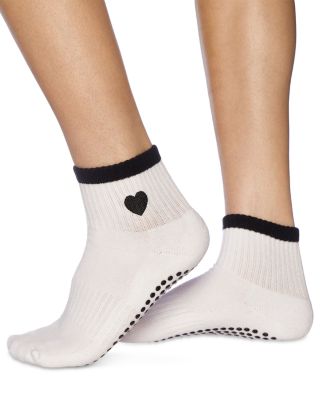 Black Heart Grip Socks