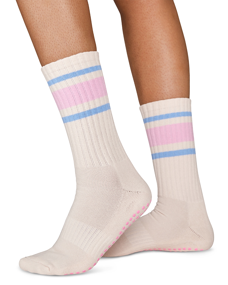 Souls. Pink Retro Grip Socks