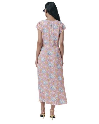 Blair Crepe Floral Sleeveless Midi Dress