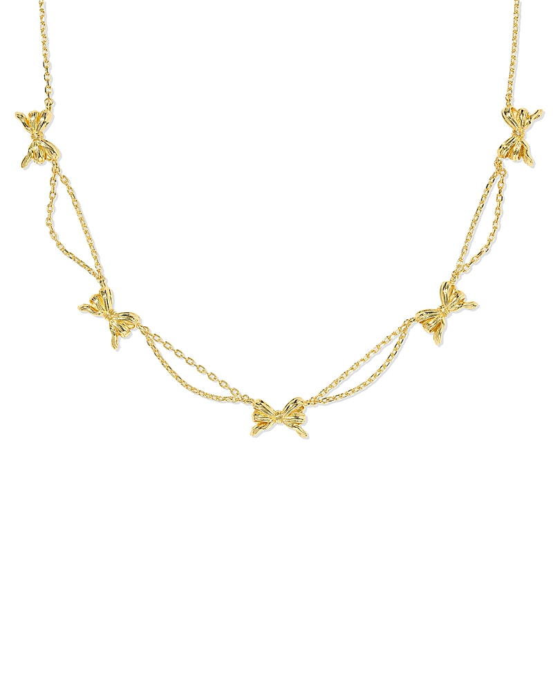 Kendra Scott Bow Strand Necklace, 19 In Gold