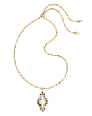 Abbie Stone Open Frame Pendant Necklace, 16-19"