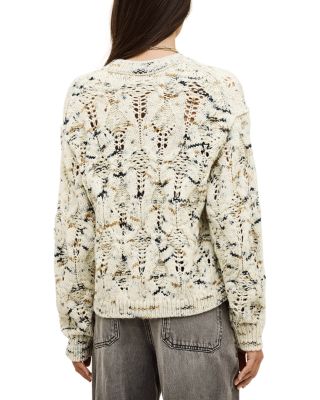 Pull Rave Wool Crewneck Cable Knit Sweater