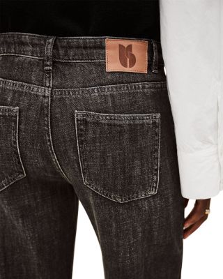 Fadou Mid Rise Flare Jeans in Blackstone