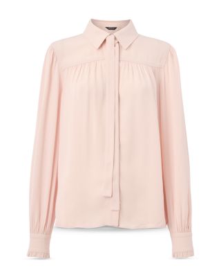 Tie Neck Crepe Blouse