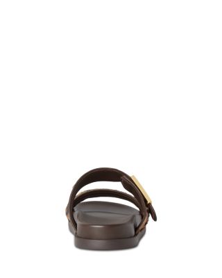 Women's Fendi Feel Printed Cavallino Calfskin Slides