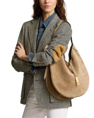 Polo ID Large Suede Shoulder Bag