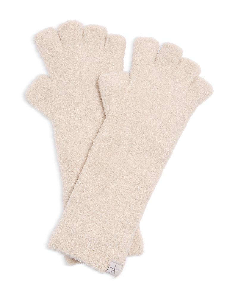 Barefoot Dreams Cozychic Lite Fingerless Gloves In Neutral