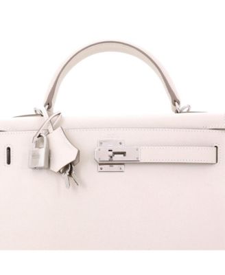 Kelly 28 Handbag Light Epsom with Palladium Hardware