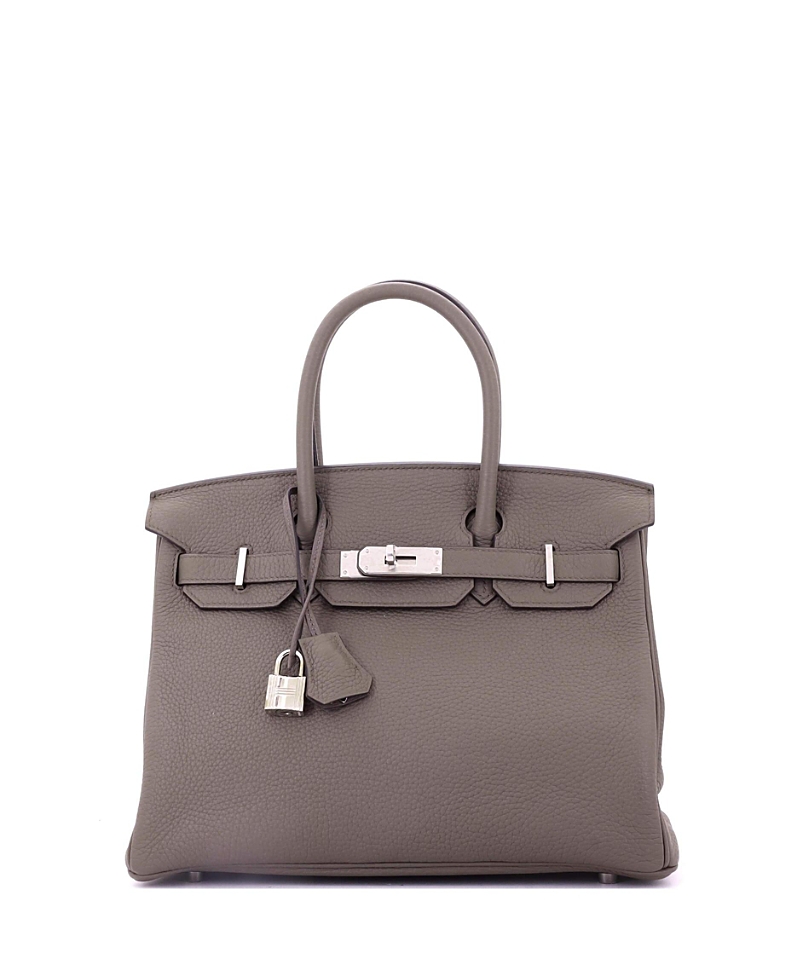 Click to view more detailed imagery on our partner's website Pre-owned Pre-owned Hermes Hermes Birkin 30 Handbag Grey Clemence With Palladium Hardware In Gray