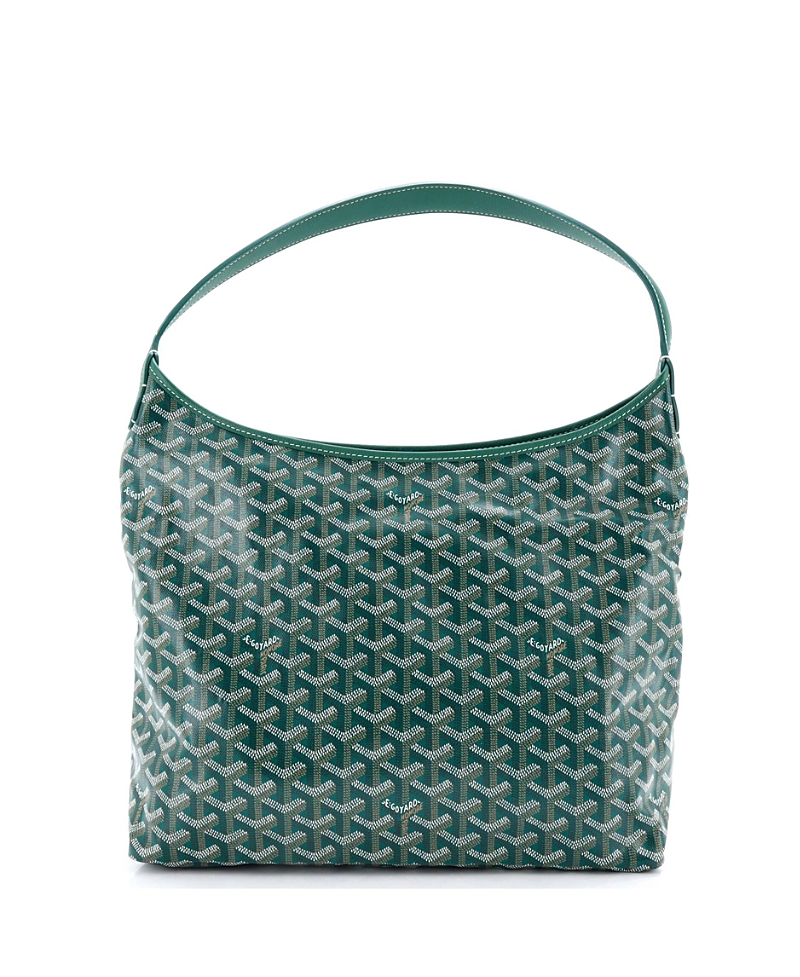 PRE-OWNED GOYARD Pre-owned Goyard Boheme Hobo Coated Canvas In Green