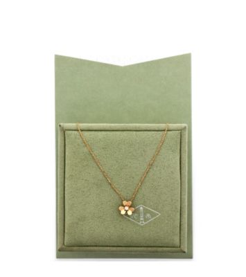  Mini Frivole Pendant Necklace 18K Gold and Diamond, 15 - 15.75"