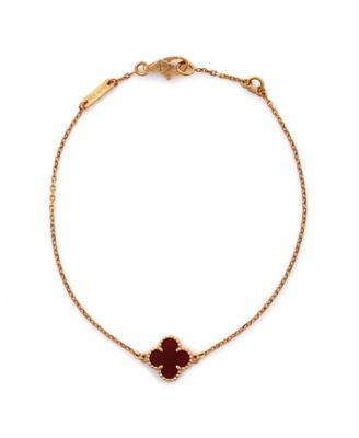  Sweet Alhambra Bracelet 18K Rose Gold and Carnelian