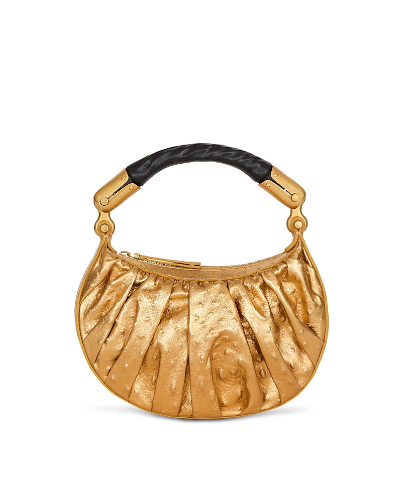 Balmain Ebene Mini Bag in Lame Leather