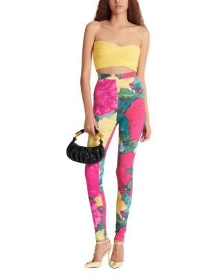  Jersey Leggings with Roses Print