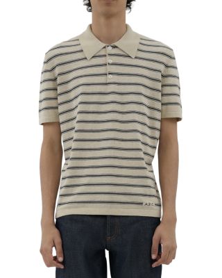 Short Sleeve Striped Polo Shirt