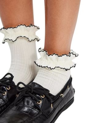 Sheer Frilly Ankle Socks