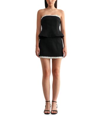 Strapless Peplum Top