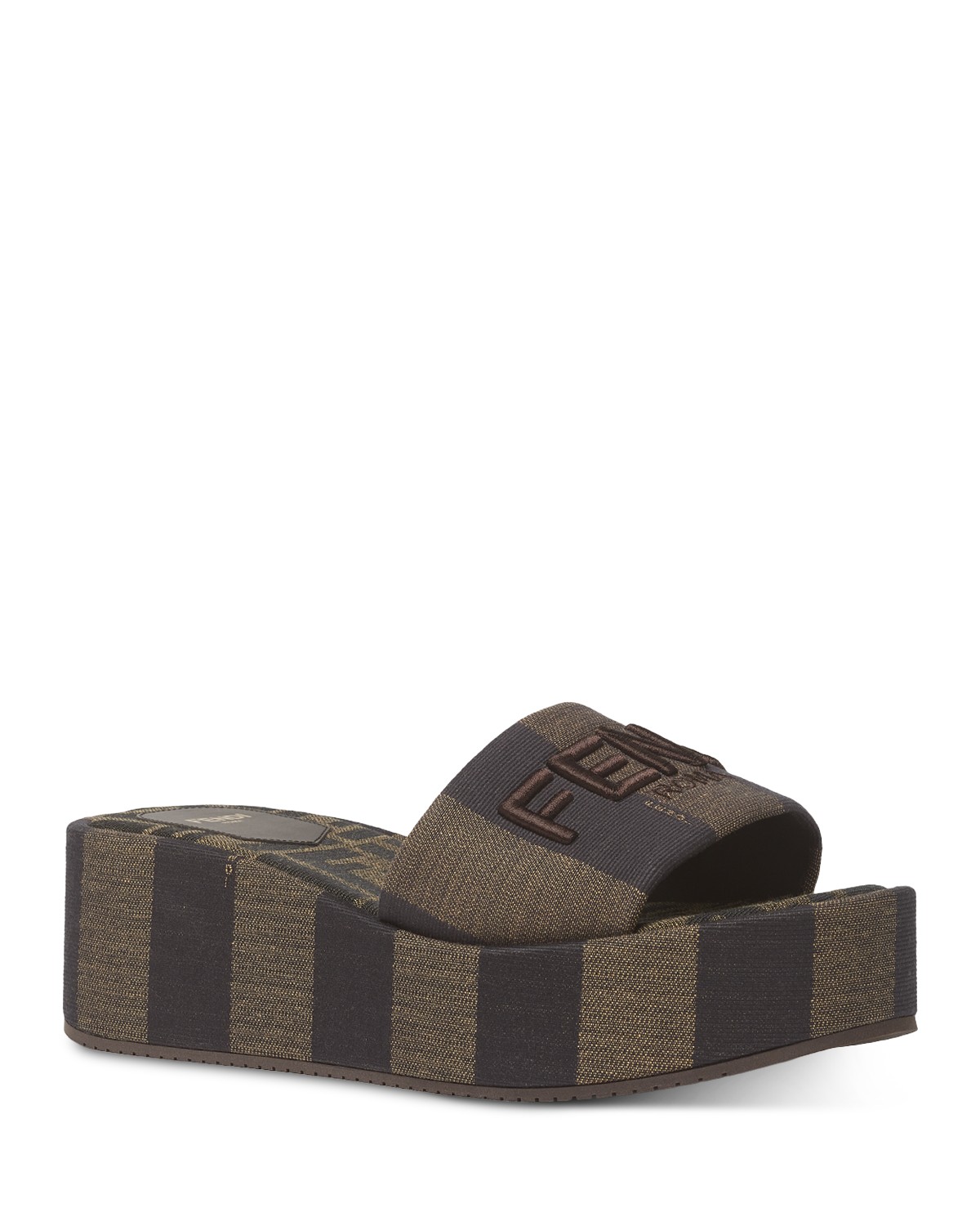 Fendi Women's Fendi Sunshine Flatform Slides in Brown