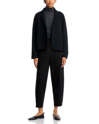 Textured Double Knit Notch Collar Jacket