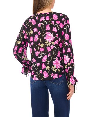 V Neck Button Down Top