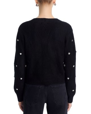 Heart Stone V Neck Cardigan Sweater