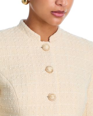 Structured Tweed Slim Fit Jacket