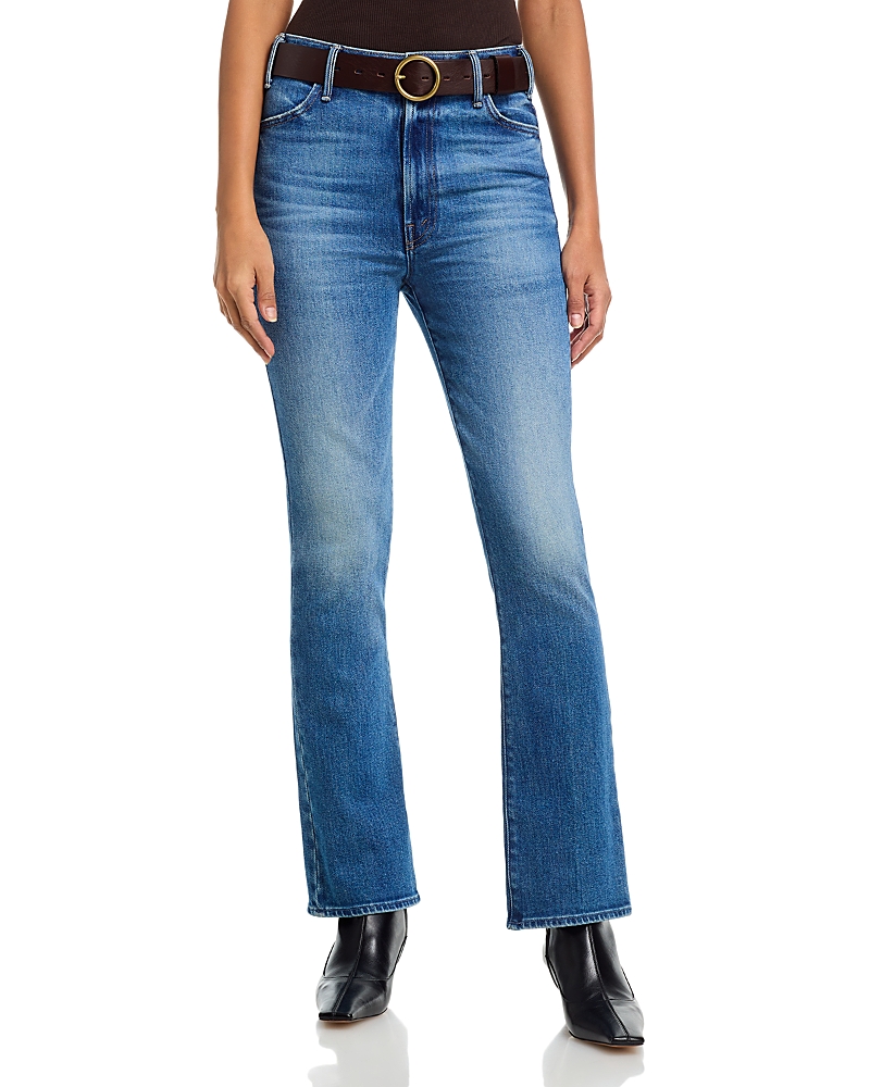 Mother The Hustler Flood High Rise Jeans in All Your Eggs in One Basket