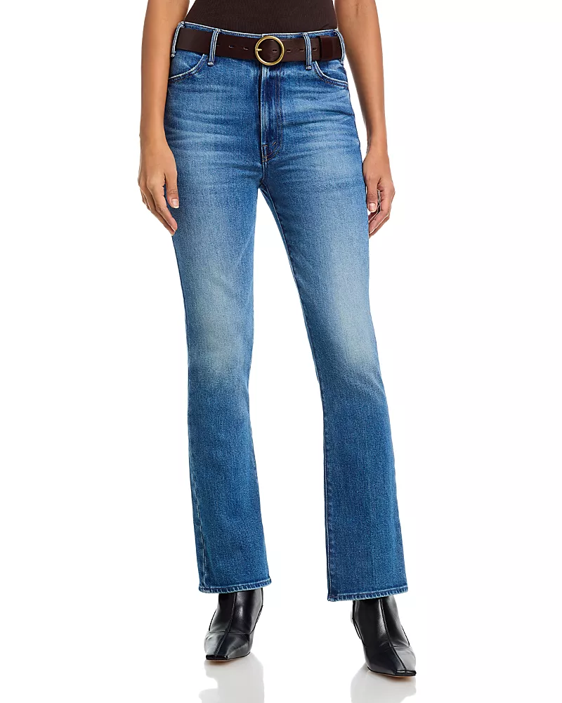 Mother The Hustler Flood High Rise Jeans in All Your Eggs in One Basket
