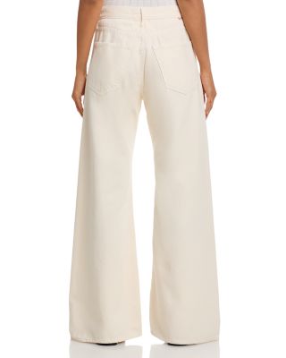 The Lemon Twist Sneak High Rise Wide Jeans in Nat Natural