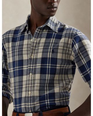 Classic Fit Plaid Oxford Button Down Shirt