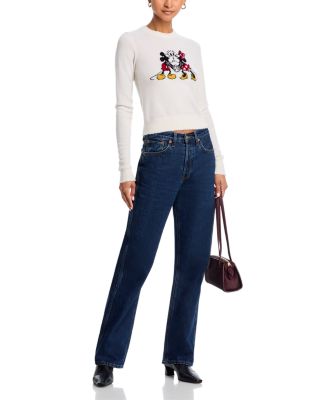 Mickey Graphic Crewneck Cashmere Sweater