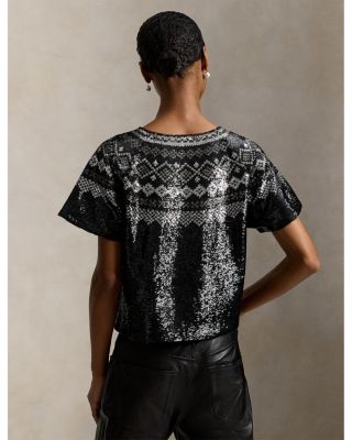 Fair Isle Sequined Tee