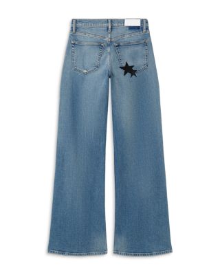 Mid Rise Wide Leg Jeans in Opal Indigo Star