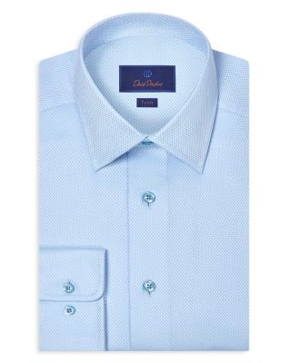 Trim Fit Micro Diamond Dobby Dress Shirt