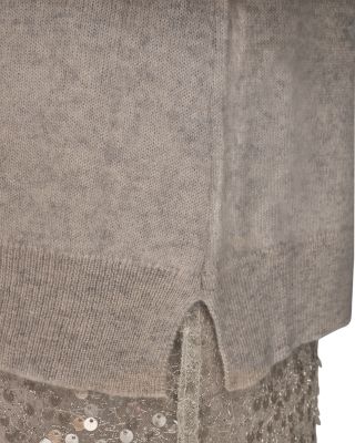 Wool Cashmere Mock Neck Sweater