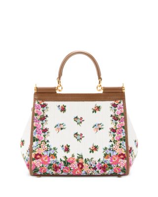 Floral Top Handle Bag
