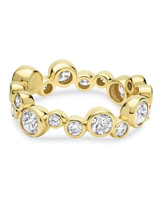 18K Yellow Gold Fizz Diamond Bubble Stack Ring