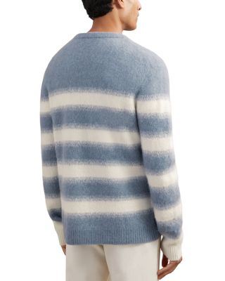 Piers Long Sleeve Crew Stripe Brush Alpaca Wool Jumper